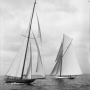 Shamrock II and Columbia Americas Cup 1901